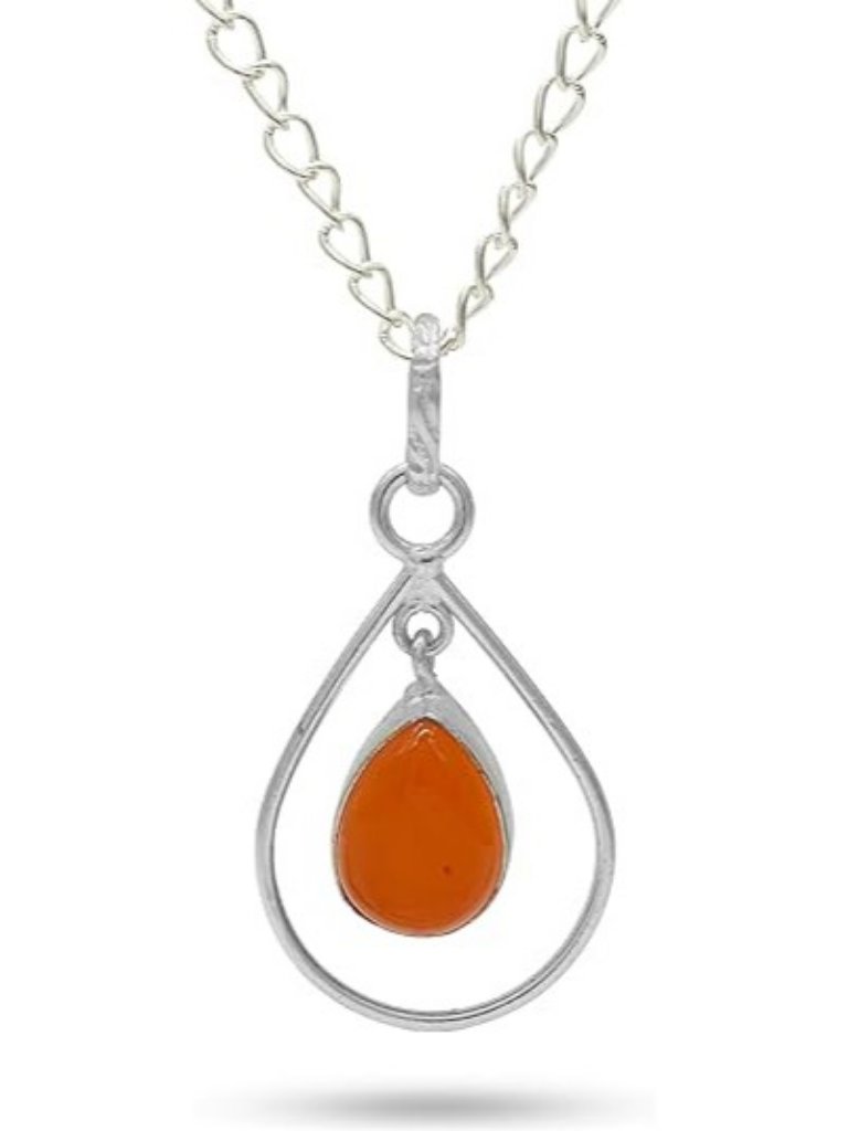 Carnelian Natural Gemstone 10x14mm Pear Shape Pendant
